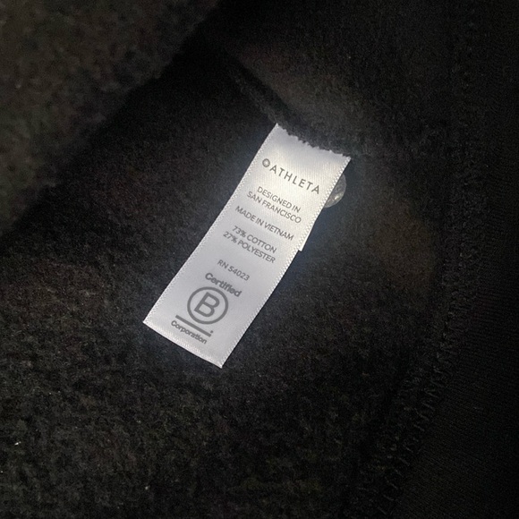 Athleta Black Hoodie with Floral Design on back, size S. NWOT - Picture 7 of 10